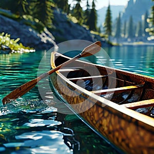 a canoe captured in superior quality