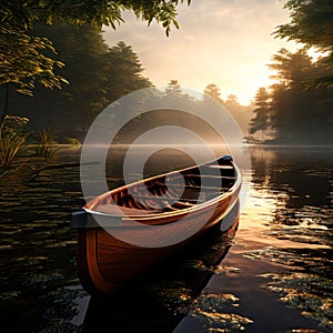 a canoe captured in superior quality