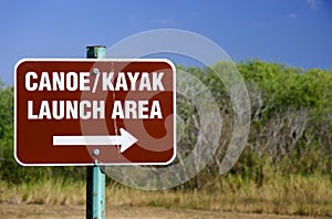 Canoe and Kayak Launch Sign