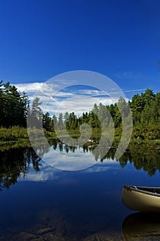 Canoe in a lake