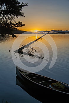 Canoe in Lake