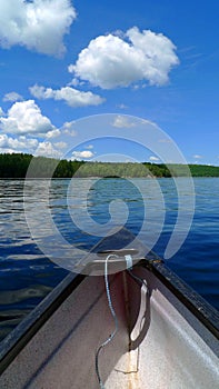 Canoe in lake