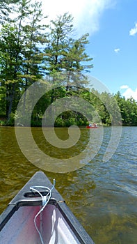Canoe in lake