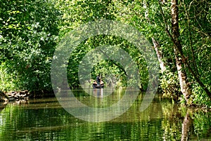 Canoe in the Marais Poitevin regional nature park