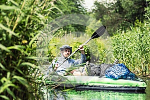 Canoe on a river