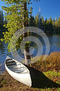 Canoe by the river