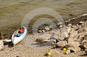Canoe on River Bank
