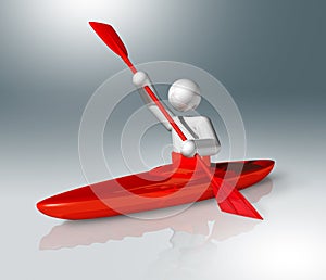 Canoe Slalom 3D symbol, Olympic sports