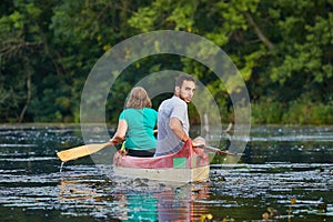 Canoe tour on a river