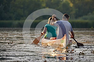 Canoe tour on a river