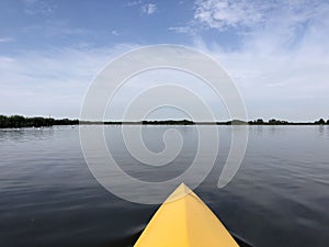 Canoeing on a lake around Oosthem