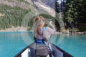 Canoeing in Moraine Lake