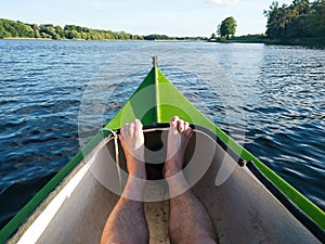 Canoeing in Roskilde fjord point of view - Denmark Scandinavia