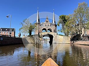 Canoeing in Sneek around the watergate