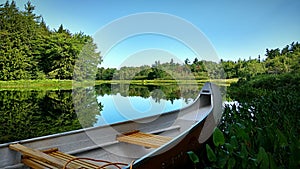 Canoeing in solitude and peace