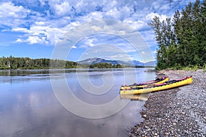 Canoeing South Nahanni River