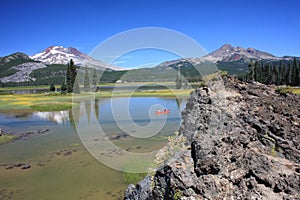 Canoeing on Sparks Lake