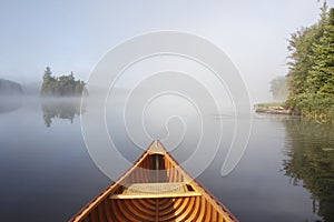 Canoeing on a Tranquil Lake photo