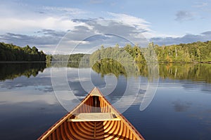 Canoeing on a Tranquil Lake