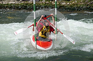 Canoeist in international racing