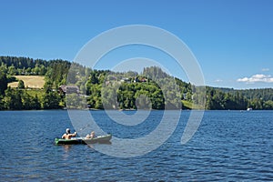 Canoeist on the Lake Titisee