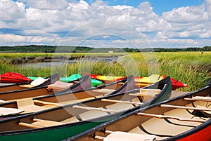 Canoes Await