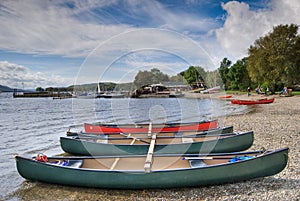 Canoes on Coniston water