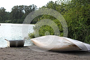 Canoes at the Lake
