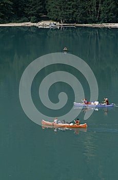 Canoes On Lake Diablo