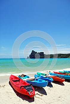 Canoes scene, Thailand