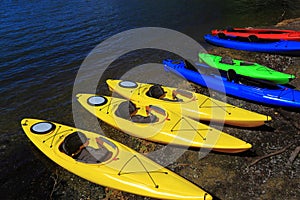 Canoes on Shore