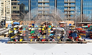 Canoes in Storage for the winter