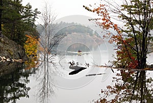 Canoing at George Lake