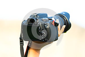 Canon EOS 1500D Body digital SLR camera isolated with white background