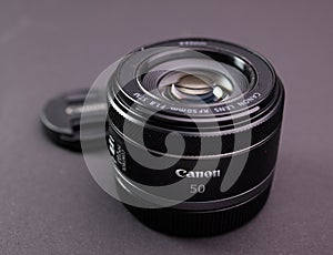 Canon 50mm Lens for the new RF Mount - FRANKFURT, GERMANY - MARCH 30, 2021
