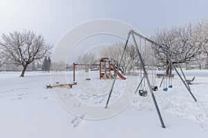 Canon Smith Park in the city of Saskatoon, Saskatchewan, Canada photo