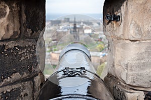 Canon view from Edinburgh Castle, Scotland