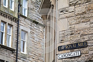 Canongate and The Royal Mile in Edinburgh