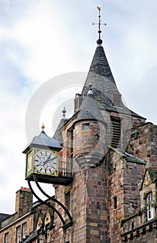 The Canongate Tolbooth's Clock, Royal Mile, Edinburgh photo