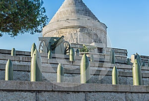 Canons and bombshells at The Mausoleum of Marasesti, Romania