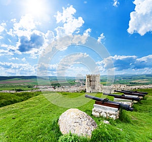 Canons in lower part of Spisski castle