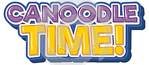 Canoodle time isolated word text