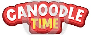 Canoodle time isolated word text