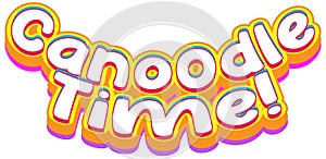 Canoodle time isolated word text