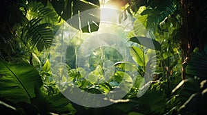 canopy jungle leaf background