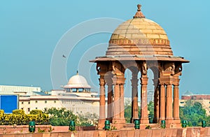 Canopy of the North Block of the Secretariat Building in New Delhi, India