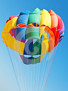Canopy of parachute for parakiting