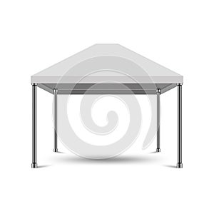 Canopy tent, Exhibition outdoor show pavilion, mock-up, vector