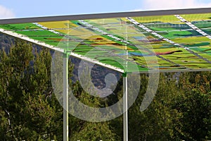 A canopy to protect from the scorching sun on the city beach.