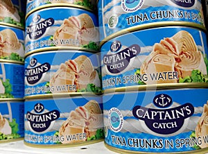 Cans of Captain's Catch Tuna Chunks